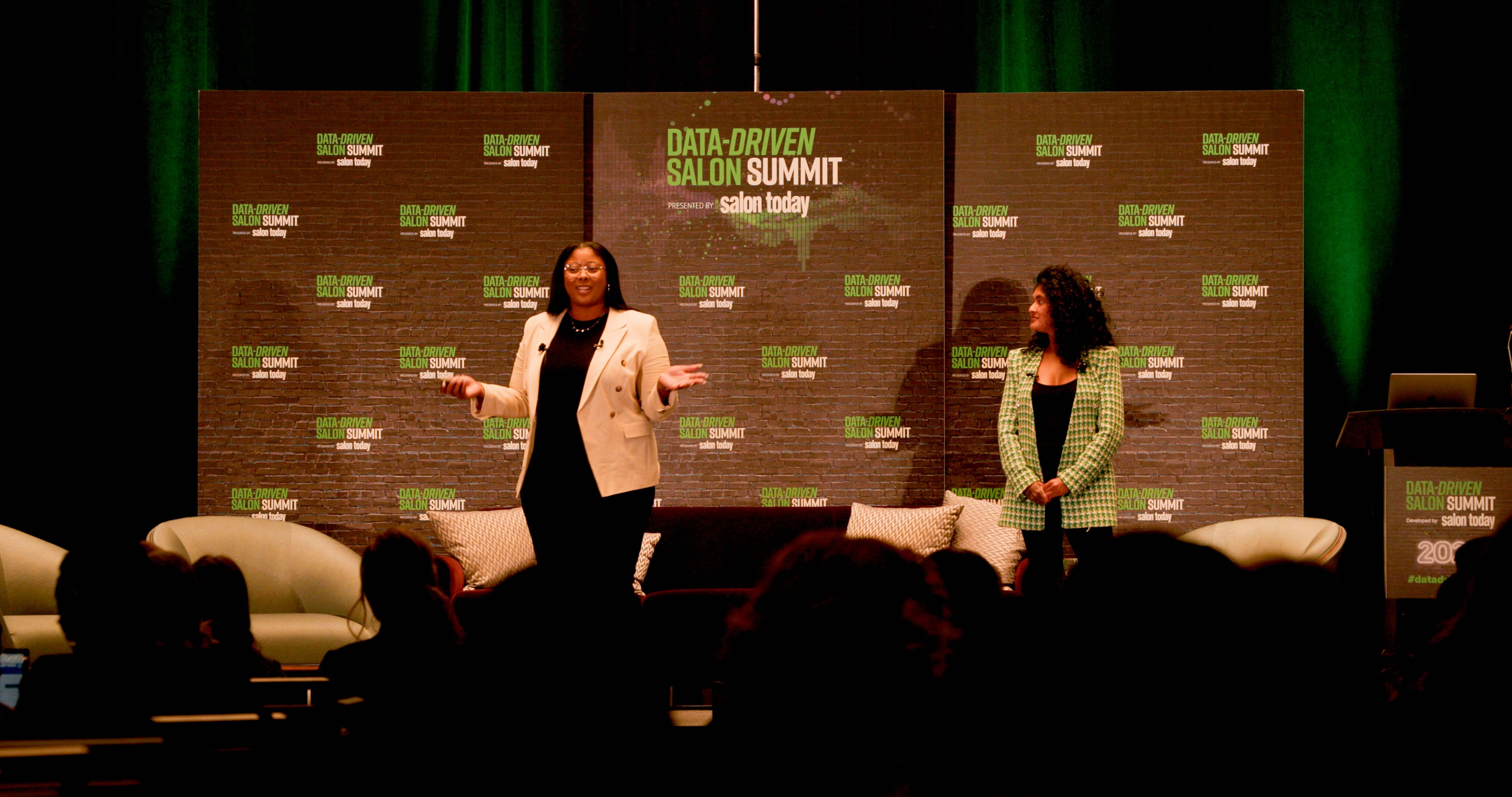 Boulevard's education experts, Jozlyn Miller and Shanalie Wijesinghe, present at Data-Driven Salon Summit 2023.